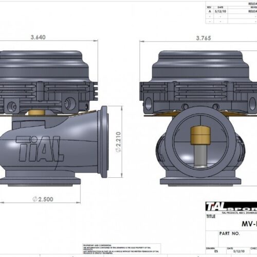 Wastegate TiAL MV-R, Schwarz